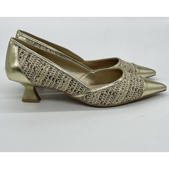 Franco Sarto Womens Darcy Pointed Toe Shoes 8 Kitten Heels Pumps Party Wedding - Picture 5 of 7